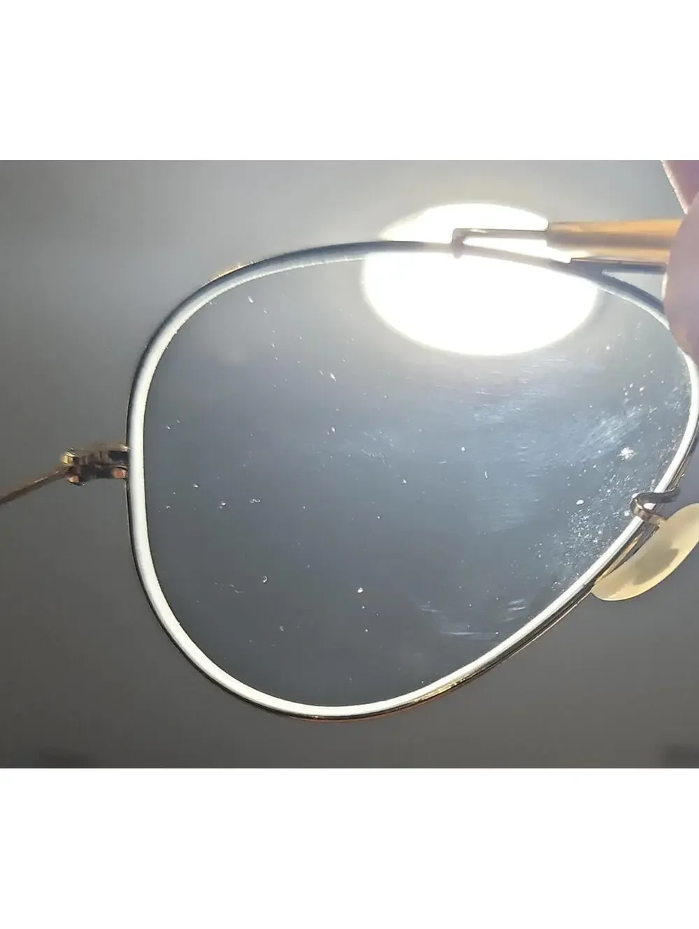 Ray Ban B&L Vintage 70's Outdoorsman Gold Light Gray Aviator Sunglasses 58-14